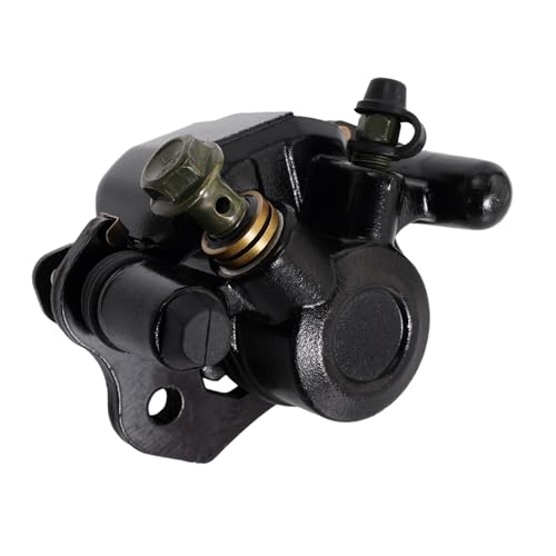 RUTU Brake Caliper for Chinese ATV Quad Go Kart Brake Caliper Compatible with Four Wheeler Coolster Kazuma 110cc 125cc 150cc 200cc 250cc 196cc 6.5HP kt196 Taotao, Right Side Wheels - color: Black, size: Right exhaust screw