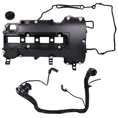 Valve Cover with Gasket Bolts Oil Cap Replace 55573746 25198874 and 25193343 PCV Valve Hose Kit for Chevrolet Cruze Sonic Trax for Buick Encore 1.4L Turbo Engine