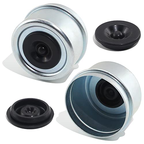 2pcs 2.44'' Trailer Hub Dust Caps for 5200 6000 lb Boat RV Trailer - color: 2.44'' Trailer Hub Caps 2pcs