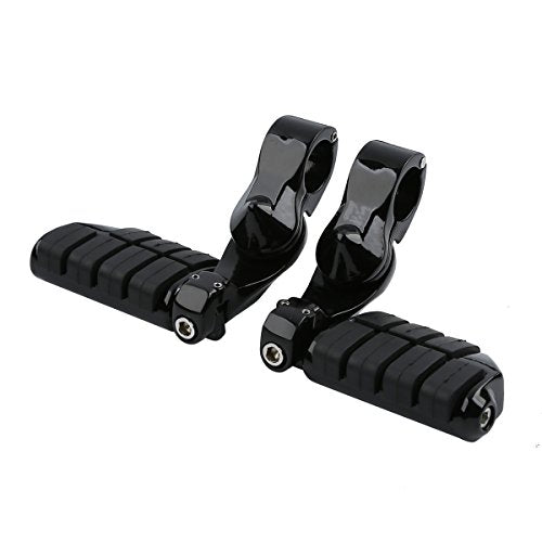 TCT-MOTORPARTS 1 1/4" Black Highway Engine Crash Bar + Footpegs Fit For Harley Touring Road Street Electra Glide Ultra FLHT FLHX FLHR Road King 2009-2024 - color: Black Engine Crash Bar+Footpegs #1