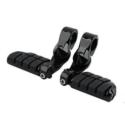 TCT-MOTORPARTS 1 1/4" Black Highway Engine Crash Bar + Footpegs Fit For Harley Touring Road Street Electra Glide Ultra FLHT FLHX FLHR Road King 2009-2024 - color: Black Engine Crash Bar+Footpegs #1