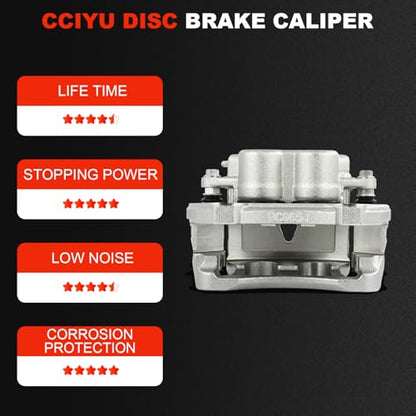 cciyu Front Right Disc Brake Caliper Assembly w/Bracket 18B5116 - size: Front Right[18B5116]