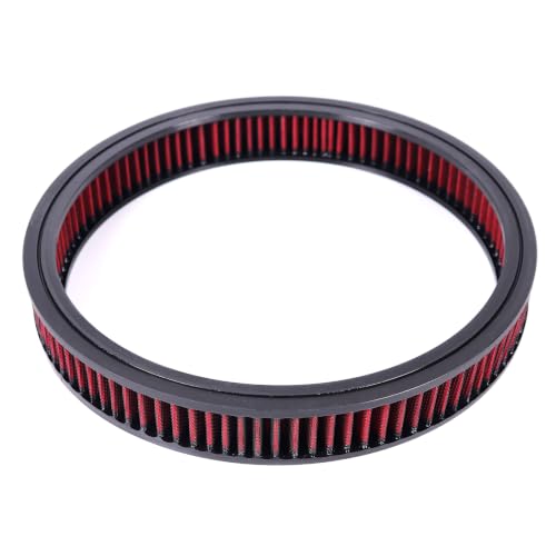 14"x2" Round Air Cleaner Filter Element High Flow (Red) - size: 14" x 2" Red