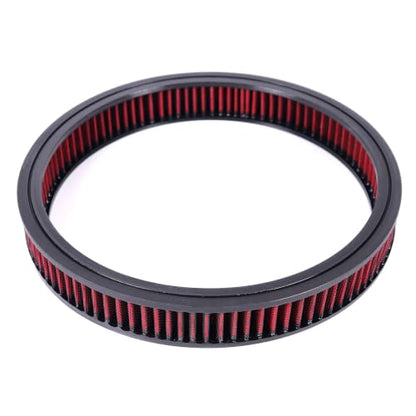 14"x2" Round Air Cleaner Filter Element High Flow (Red) - size: 14" x 2" Red