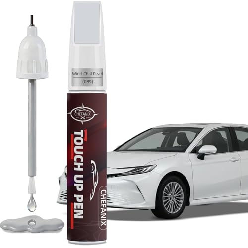 Wind Chill Pearl (089) Touch Up Paint Pen Compatible with Toyota - Exact Color Match, 2-in-1 Brush & Pen,Car Paint Scratch Repair Kit for RAV4/Camry/Corolla/Tacoma/Highlander/Sienna - color: Wind Chill Pearl (089) for Avalon/RAV4/Camry/Corolla/Highlander/