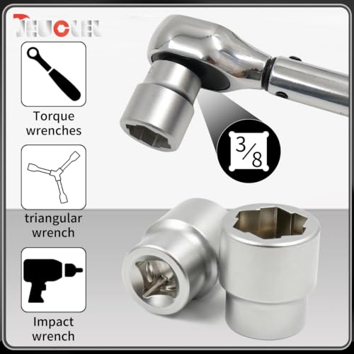 11PCS Metric Bolt Extractor Kit, 3/8" Drive Nut Remover Socket Tool - color: 11 Pcs Lug Nut Extractor 3/8 Inch Drive