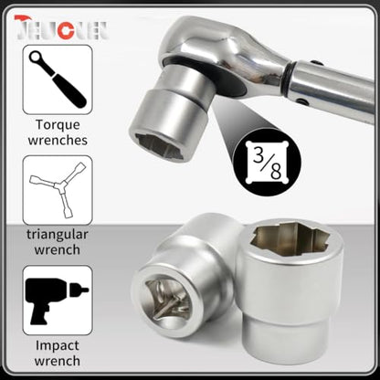 11PCS Metric Bolt Extractor Kit, 3/8" Drive Nut Remover Socket Tool - color: 11 Pcs Lug Nut Extractor 3/8 Inch Drive