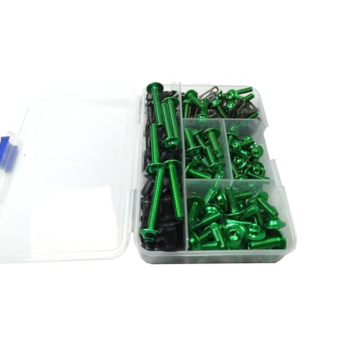 210pcs Motorcycle Fairing Bolts Kit for Sportbike Green - color: Green