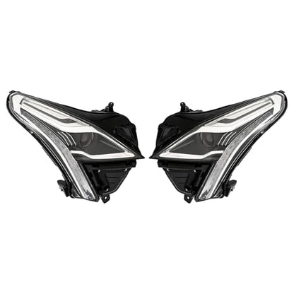 LED Headlight Assembly Left+Right Side for 2020-2023 Cadillac XT5, Complete All-LED System with DRL, Driver/Passenger Side Direct Replacement Headlamps Assy, Black Housing (OEM: 84849606/84849607)
