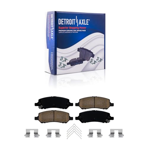 Detroit Axle - 10pc Drilled and Slotted Brake Kit for 2013-2016 Dodge Dart - size: 10PR53075/kit