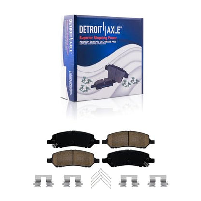 Detroit Axle - 10pc Drilled and Slotted Brake Kit for 2013-2016 Dodge Dart - size: 10PR53075/kit