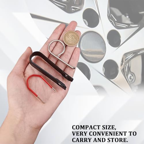 3PCS Car Lug Nut Cover Removal Tool, 3 Type Car Wheel Hub Bolt Nut Cover Removal Tool, Practical Tool for Removing Car Nut Covers，Universal Nut Caps Lug Puller Suitable for Audi VW & Most Vehicle
