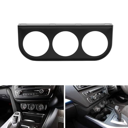Gauge Holder 52mm/2in 3 Hole Triple Instrument Panel Shell Gauge Mounting Bracket Car Dashboard Meter Iron Holder Gauge Pod Gauge Mount(Black) - color: Black