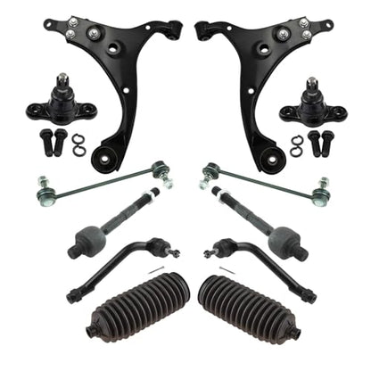 TRQ Front Steering and Suspension Kit Tie Rods Control Arms Ball Joints - style: PSA35246
