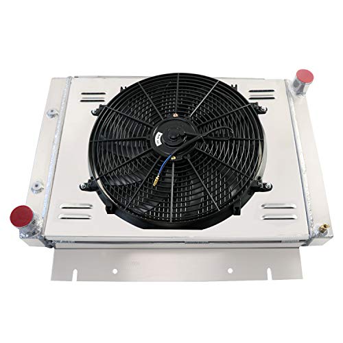 ALLOYWORKS 3 Row Aluminum Radiator+Shroud Fan+Thermostat For 1960-1963 Ford Galaxie 500XL AT/MT