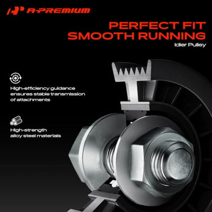 A-Premium Engine Serpentine Belt Drive Kit with Tensioner & Idler Pulley