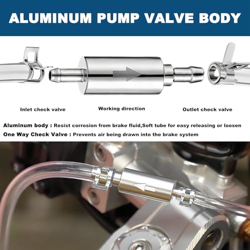 2pcs Manual Brake Bleeder Kit, Brake Bleeder Hose Kit, Brake Bleeder Tool - size: Brake Fluid Bleeder Kit - 2pcs