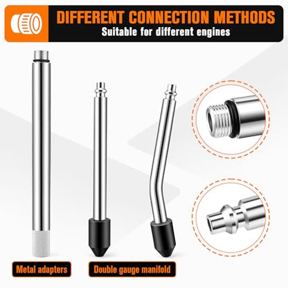 Cylinder Leak Down Tester Kit with Extension Rod for Gasoline Engines