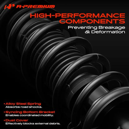A-Premium Front Complete Strut Assemblies with Coil Springs, Set of 2