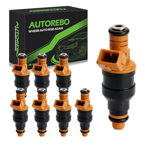 Fuel Injectors FJ713 Set of 8 Compatible with Ford E150 E250 E350 F150 F250 F350 Super Duty Econoline Club Mustang Lincoln Navigator Mercury #0280150909 0280150561 E2TZ9F593A F0TZ9F593 0280150943 - size: 713