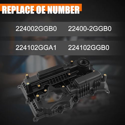 Engine Valve Cover Fit for 2015-2020 Hyundai Sonata/Santa Fe/Santa Fe Sport/Kia Optima Sorento 2.0L 2.4L, Relace 22400-2GGB0 224002GGB0 - color: 22400-2GGB0 Engine Valve Cover