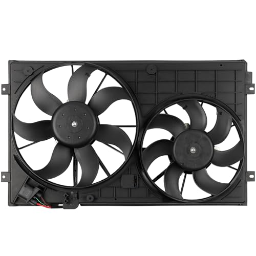 Radiator Cooling Fan Assembly for Volkswagen Beetle 2012-2019 for Volkswagen Jetta 2007-2018 for Volkswagen Golf 2010-2014 for Volkswagen Rabbit 2006-2009