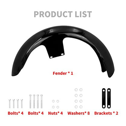 21-Inch Front Fender Fit for Harley Touring 1996-2023 - size: For 21" 120 R21 Gloss Black