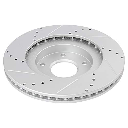TRQ Performance Front and Rear Brake Rotor Set G Coated Drilled and Slotted - style: BRA15035