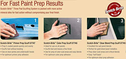 Cubitron Scotch-Brite Primer Prep Scuff 07747, 4-3/4 in x 15 ft (Pack of 3) - size: 30 Count (Pack of 3)