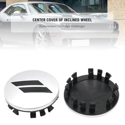 MDEOOSKY 4Pcs 6CZ27DX8AA 63mm 2.5" Wheel Center Cap Covers Replacement for Dodge Charger Challenger Durango Replace 6CZ27RM8AA (Silver) - color: Silver