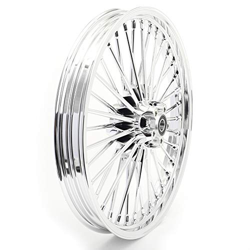 TOFR 21x2.15 18x5.5 Chrome Fat Spoke Wheels For Harley Dyna FXD FXDB 08-17 - color: 21x2.15 18x5.5 Chrome, size: Dyna 2008-2017