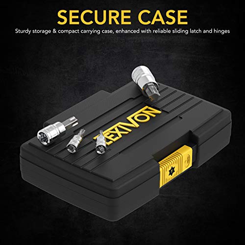 LEXIVON Torx Bit Socket Set, Premium S2 Alloy Steel | 13-Piece Star T8 - T60 Set | Enhanced Storage Case (LX-143) - style: Torx Bit Socket Set