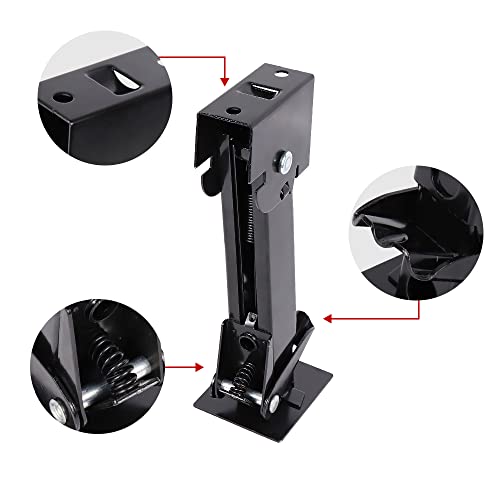 Telescoping Trailer Stabilizer Jacks - Adjusts from 11.8" to 17.7", Includes 11.8" Long Bar/Crank, 1000 lbs Capacity Each, Set of 2