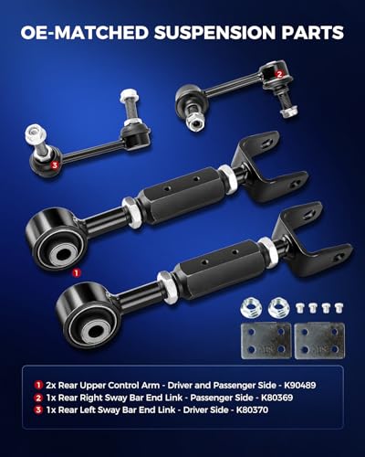 KAX 4pcs Rear Upper Control Arms & Sway Bar Links for Honda CR-V 2002-2006 - size: CR-V 2002-2006