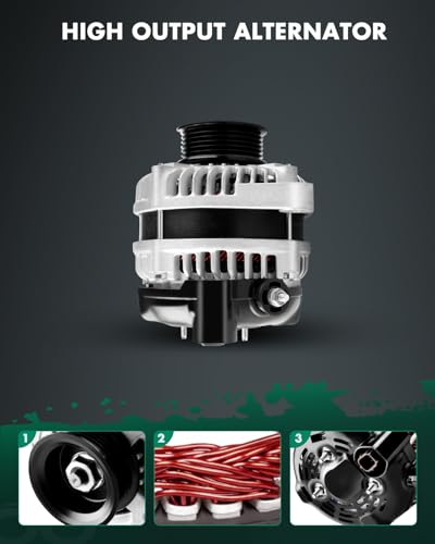 Scitoo Alternators 130A CW 11392 fit Honda Accord 3.5L 2008 2009 2010 2011 2012 S6 - size: 130A, style: 11392 Alternator