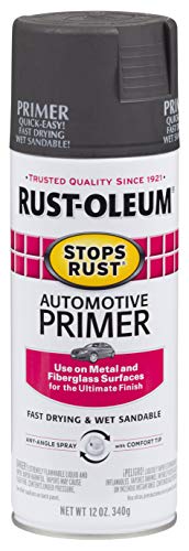 Rust-Oleum Stops Rust Automotive Primer Spray, Flat Dark Gray - color: Flat Dark Gray, size: 12 Ounce (Pack of 1)