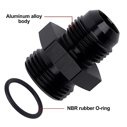 EVIL ENERGY 8AN Flare to AN10 ORB Male O-Ring 2PCS Fitting Adapter - size: 10AN ORB to 8AN