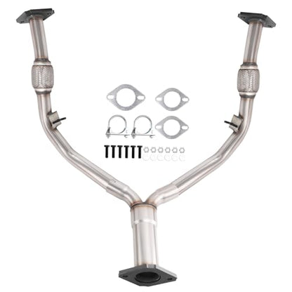 Exhaust | Stainless Steel Exhaust Direct Fit Y Pipe Compatible for - size: 2009-2013 G37 3.7L V6