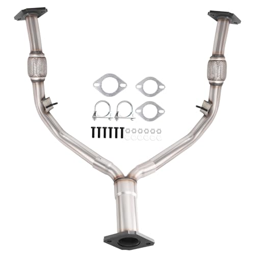 Exhaust | Stainless Steel Exhaust Direct Fit Y Pipe Compatible for - size: 2009-2013 G37 3.7L V6