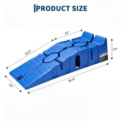 Garvee 2 Pack Low Profile Car Service Ramps, 3.5 t Heavy Vehicle Lift Ramps - color: Blue, size: 3.5 T