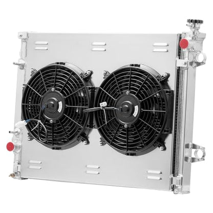 CU2802 3 Row Radiator Shroud Fan For 2005-2015 Toyota Tacoma 2.7L L4 4.0L V6 AT 2006 2007 2008 2009 2010 2011 2012 2013 All Aluminum Radiador Radiators