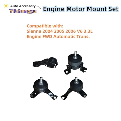 Engine Motor Transmission Mount Kit for Sienna 2004-2006 - size: Sienna 2004-2006 V6 3.3L