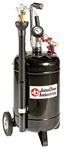 JohnDow Industries 6 Gallon Fluid Evacuator with Venturi Vacuum System, Vacuum Gauge, 7 Foot Suction Hose, Self Evacuating, Probes & Adapters, Convenient Storage Tube, and Portable Operation