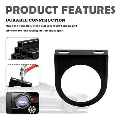 52mm Gauge Pod Mount Single Hole Panel,Sturdy & Durable Metal Gauge Mount Holder for Securing Mounting Gauges,Universal Auto Gauges Mounting Brackets for Car/Truck/SUV