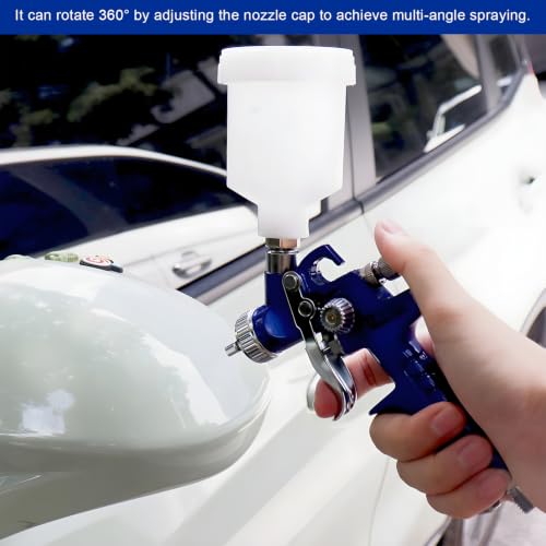 HVLP Touch Up Spray Gun with 0.8mm Nozzle, Mini Gravity Feed Car Detail Paint Gun Sprayer with 125cc Cup, Universal Detail Spot Repair Air Sprayer for Car Furniture Painting - color: 0.8 mm