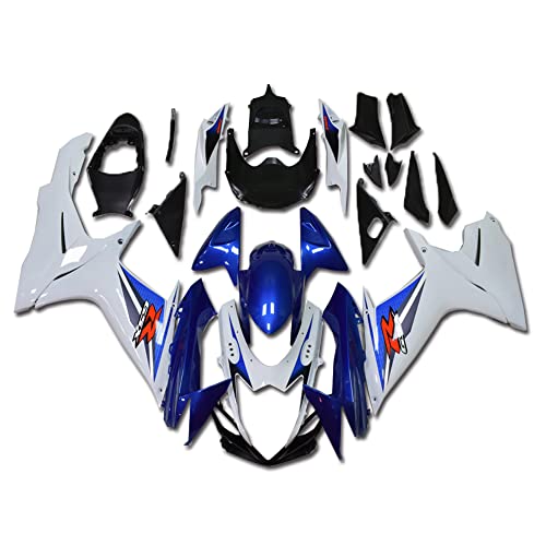 YTL White Blue Full Fairing Fit for Suzuki 2011-2026 GSXR 600/750 - color: 012 White Blue