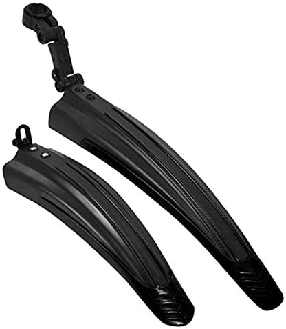 BlueSunshine Adjustable Road Mountain Bike Bicycle Cycling Tire Front/Rear Mud Guards Mudguard Fenders Set (All Black) - color: All Black