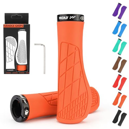Ergonomic Non-Slip Comfort Bike Grips for BMX/Scooter - color: Orange