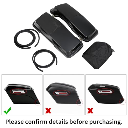 XMT-MOTO Hard Saddlebag Lids w/6 x 9speaker grilles Fit for Harley Touring - style: Unpainted 6x9 Saddlebag Lids (No Speaker,93-13)