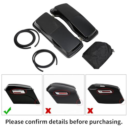 XMT-MOTO Hard Saddlebag Lids w/6 x 9speaker grilles Fit for Harley Touring - style: Unpainted 6x9 Saddlebag Lids (No Speaker,93-13)